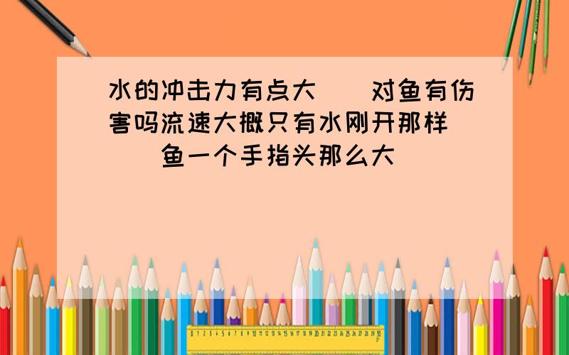 水的冲击力有点大``对鱼有伤害吗流速大概只有水刚开那样```鱼一个手指头那么大``