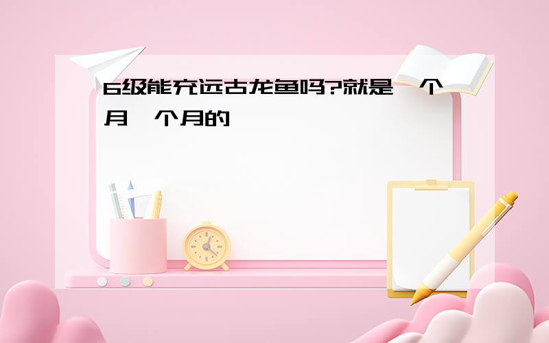 6级能充远古龙鱼吗?就是一个月一个月的