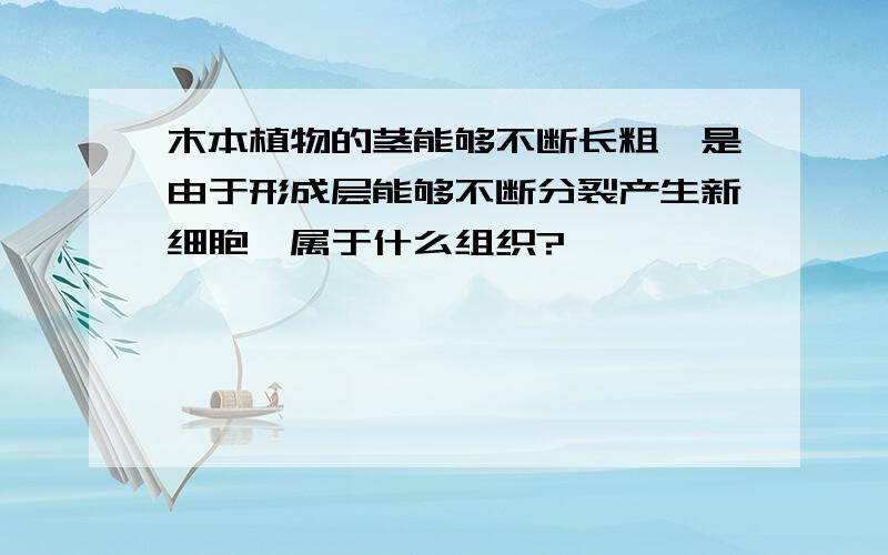 木本植物的茎能够不断长粗,是由于形成层能够不断分裂产生新细胞,属于什么组织?