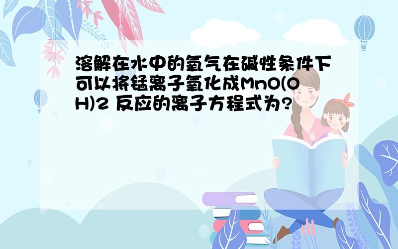 溶解在水中的氧气在碱性条件下可以将锰离子氧化成MnO(OH)2 反应的离子方程式为?