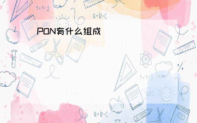 PON有什么组成