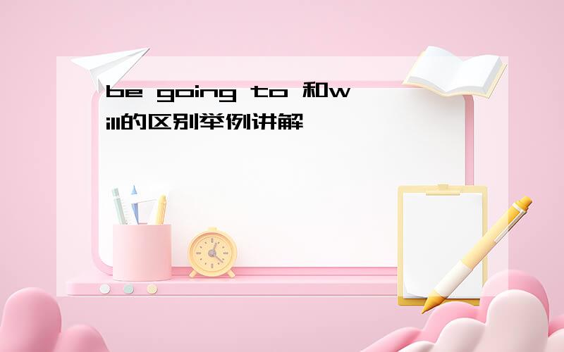 be going to 和will的区别举例讲解