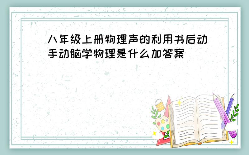 八年级上册物理声的利用书后动手动脑学物理是什么加答案