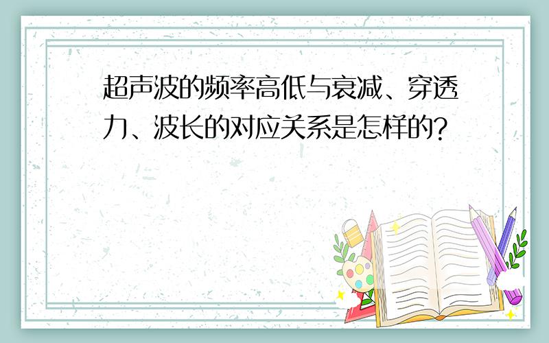 超声波的频率高低与衰减、穿透力、波长的对应关系是怎样的?