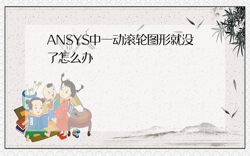 ANSYS中一动滚轮图形就没了怎么办