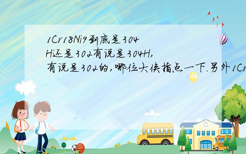 1Cr18Ni9到底是304H还是302有说是304H,有说是302的,哪位大侠指点一下.另外1Cr18Ni9符合GB1220,这种材料与A3钢可以焊接吗?用什么焊条?