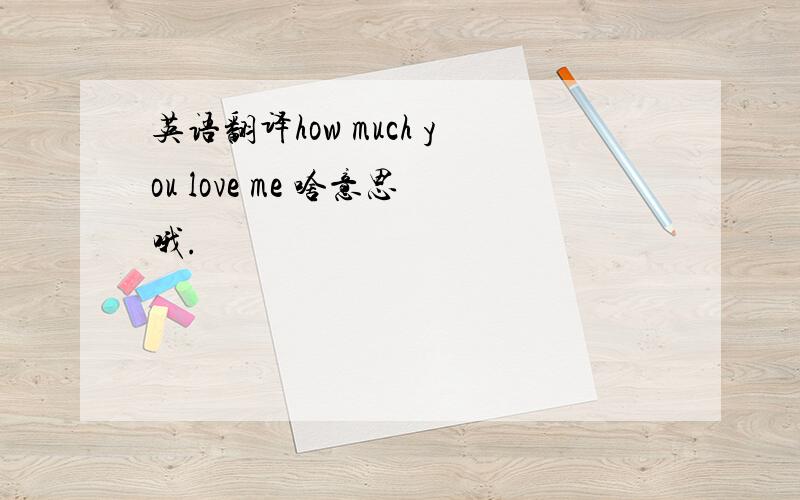 英语翻译how much you love me 啥意思哦.