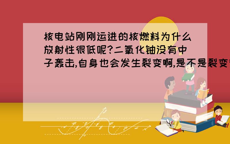 核电站刚刚运进的核燃料为什么放射性很低呢?二氧化铀没有中子轰击,自身也会发生裂变啊,是不是裂变得少.