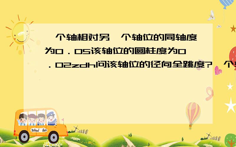 一个轴相对另一个轴位的同轴度为0．05该轴位的圆柱度为0．02zdh问该轴位的径向全跳度?一个轴相对另一个轴位的同轴度为0．05,该轴位的圆柱度为0．02,问该轴位的径向全跳度?