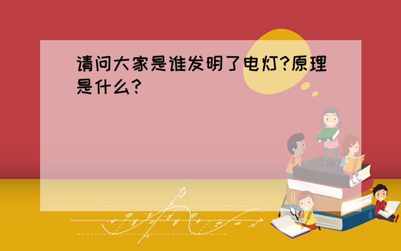 请问大家是谁发明了电灯?原理是什么?