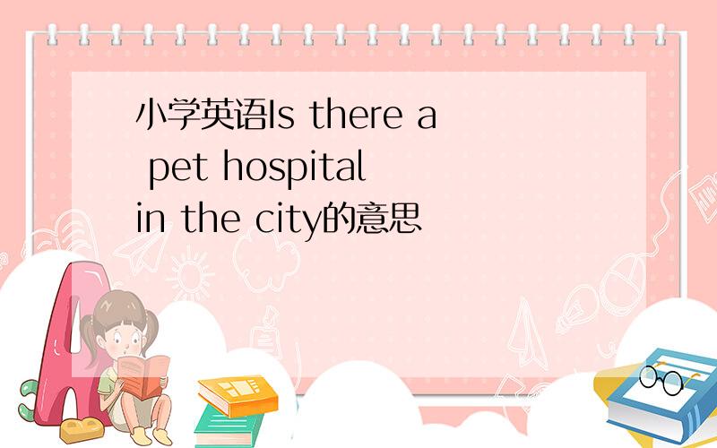 小学英语Is there a pet hospital in the city的意思