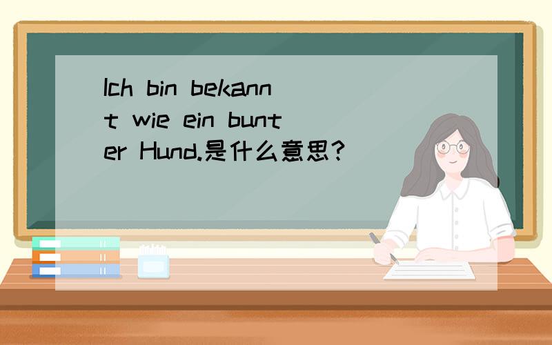 Ich bin bekannt wie ein bunter Hund.是什么意思?