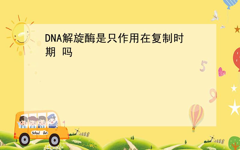 DNA解旋酶是只作用在复制时期 吗