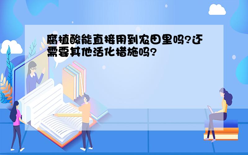 腐植酸能直接用到农田里吗?还需要其他活化措施吗?