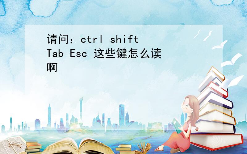 请问：ctrl shift Tab Esc 这些键怎么读啊