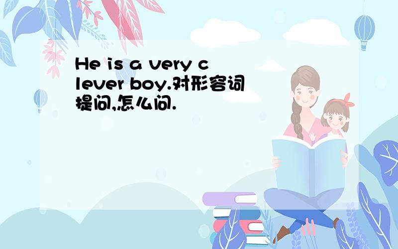 He is a very clever boy.对形容词提问,怎么问.