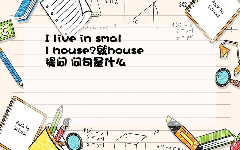 I live in small house?就house提问 问句是什么