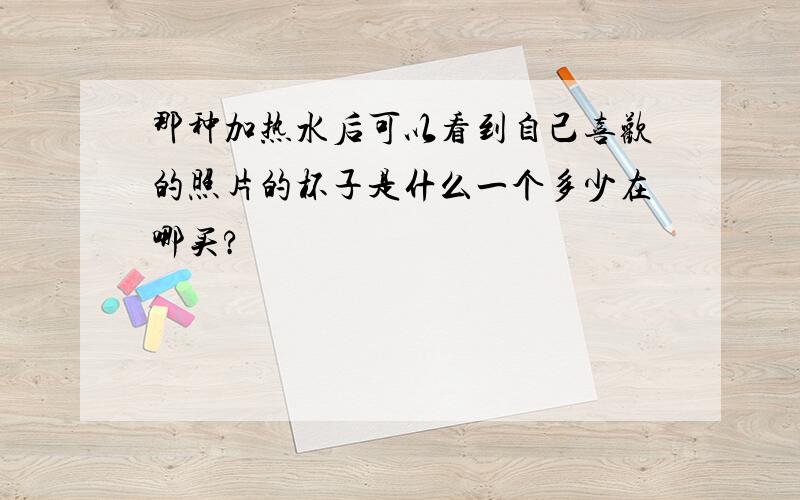 那种加热水后可以看到自己喜欢的照片的杯子是什么一个多少在哪买?