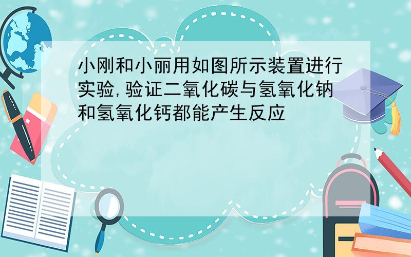 小刚和小丽用如图所示装置进行实验,验证二氧化碳与氢氧化钠和氢氧化钙都能产生反应