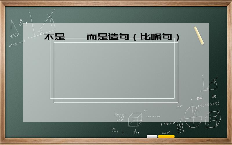不是……而是造句（比喻句）