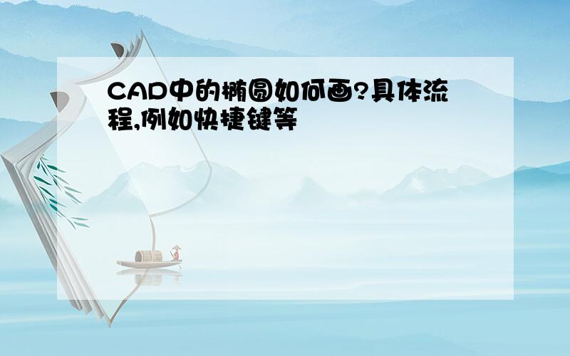 CAD中的椭圆如何画?具体流程,例如快捷键等