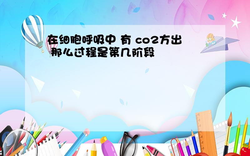 在细胞呼吸中 有 co2方出 那么过程是第几阶段