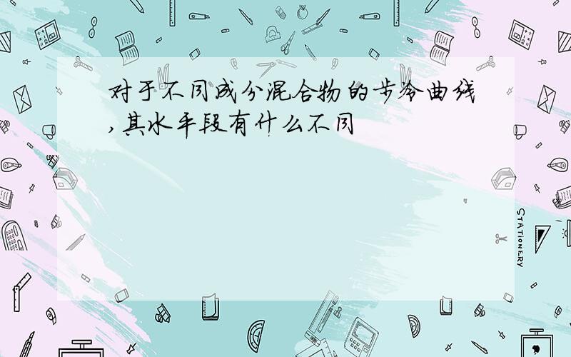 对于不同成分混合物的步冷曲线,其水平段有什么不同