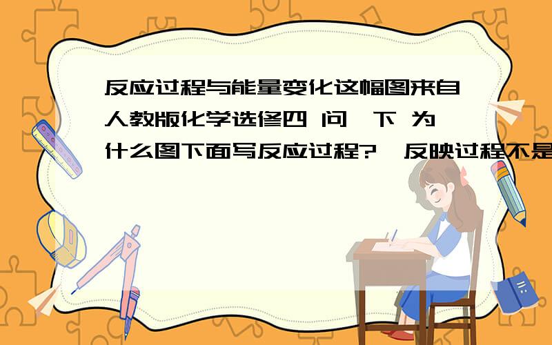 反应过程与能量变化这幅图来自人教版化学选修四 问一下 为什么图下面写反应过程?  反映过程不是必须画成先升后降的图像么?