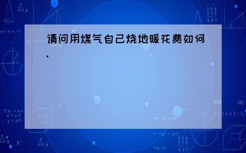 请问用煤气自己烧地暖花费如何.