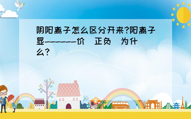 阴阳离子怎么区分开来?阳离子显------价（正负）为什么?