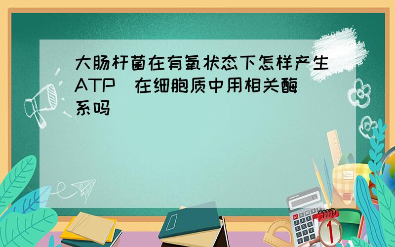 大肠杆菌在有氧状态下怎样产生ATP  在细胞质中用相关酶系吗