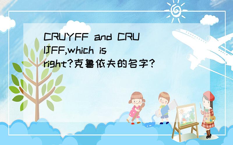 CRUYFF and CRUIJFF,which is right?克鲁依夫的名字?