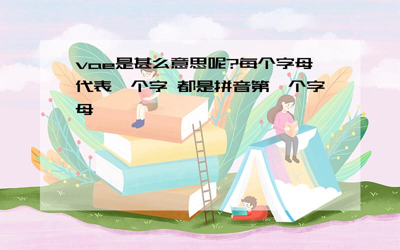 vae是甚么意思呢?每个字母代表一个字 都是拼音第一个字母