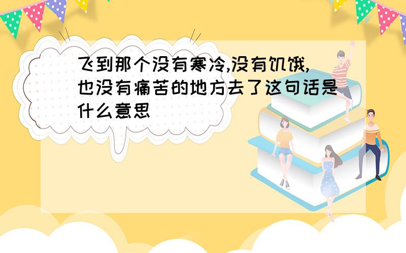 飞到那个没有寒冷,没有饥饿,也没有痛苦的地方去了这句话是什么意思