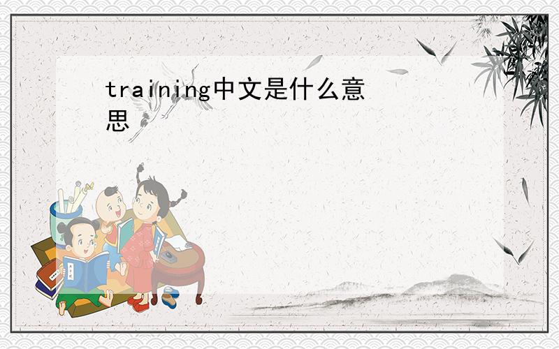 training中文是什么意思