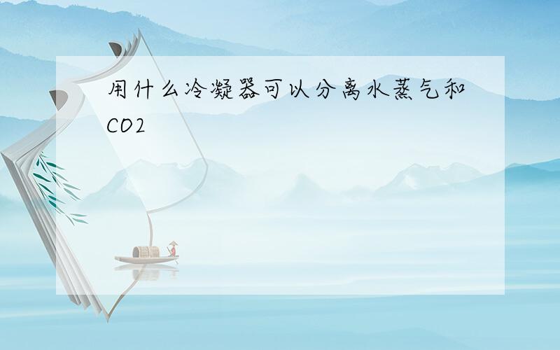 用什么冷凝器可以分离水蒸气和CO2