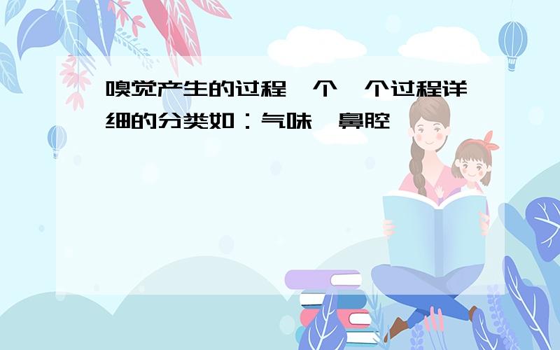 嗅觉产生的过程一个一个过程详细的分类如：气味—鼻腔—…………