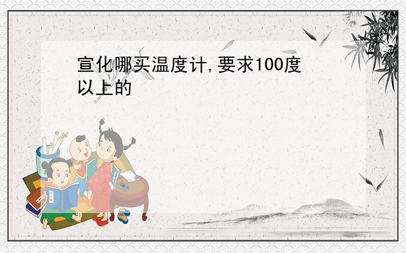 宣化哪买温度计,要求100度以上的