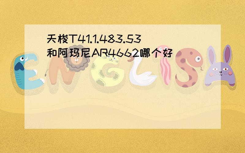 天梭T41.1.483.53和阿玛尼AR4662哪个好