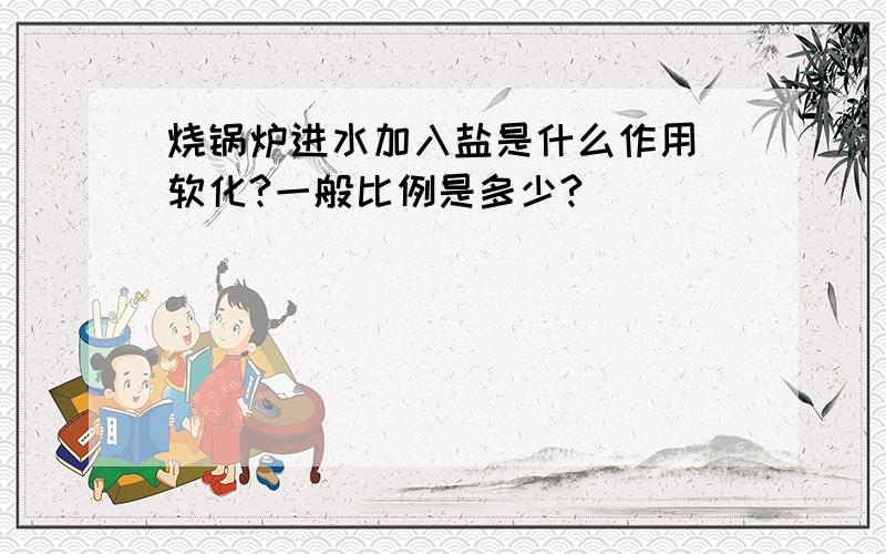 烧锅炉进水加入盐是什么作用 软化?一般比例是多少?