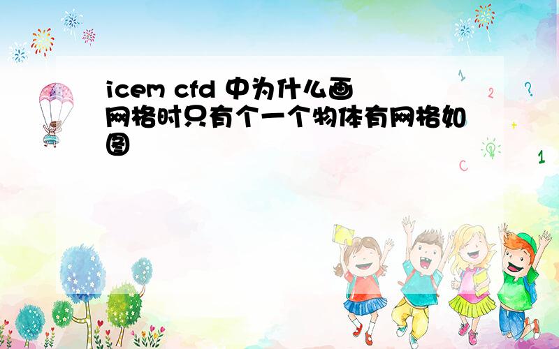 icem cfd 中为什么画网格时只有个一个物体有网格如图