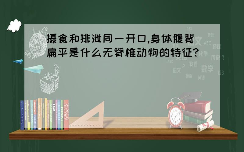 摄食和排泄同一开口,身体腹背扁平是什么无脊椎动物的特征?