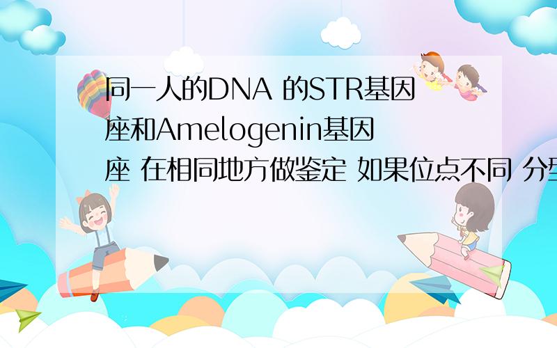 同一人的DNA 的STR基因座和Amelogenin基因座 在相同地方做鉴定 如果位点不同 分型结果会相同吗