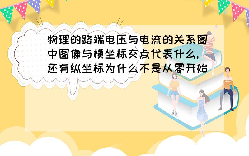 物理的路端电压与电流的关系图中图像与横坐标交点代表什么,还有纵坐标为什么不是从零开始