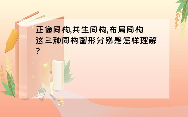 正像同构,共生同构,布局同构这三种同构图形分别是怎样理解?