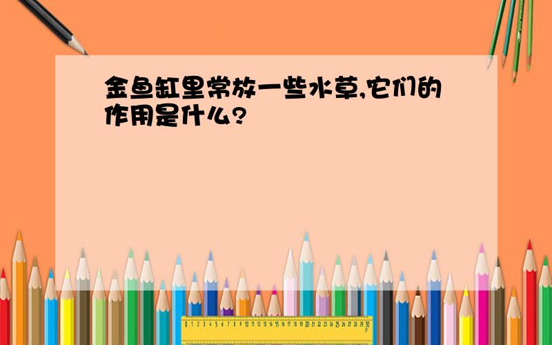 金鱼缸里常放一些水草,它们的作用是什么?