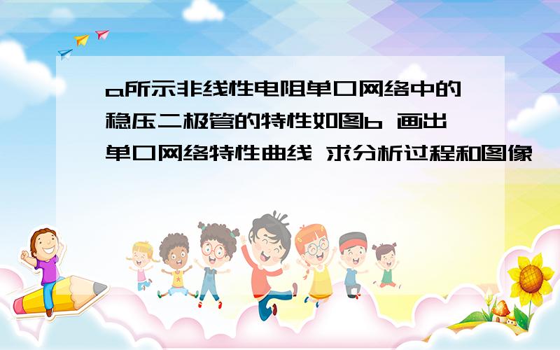 a所示非线性电阻单口网络中的稳压二极管的特性如图b 画出单口网络特性曲线 求分析过程和图像