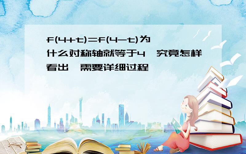 f(4+t)=f(4-t)为什么对称轴就等于4,究竟怎样看出,需要详细过程