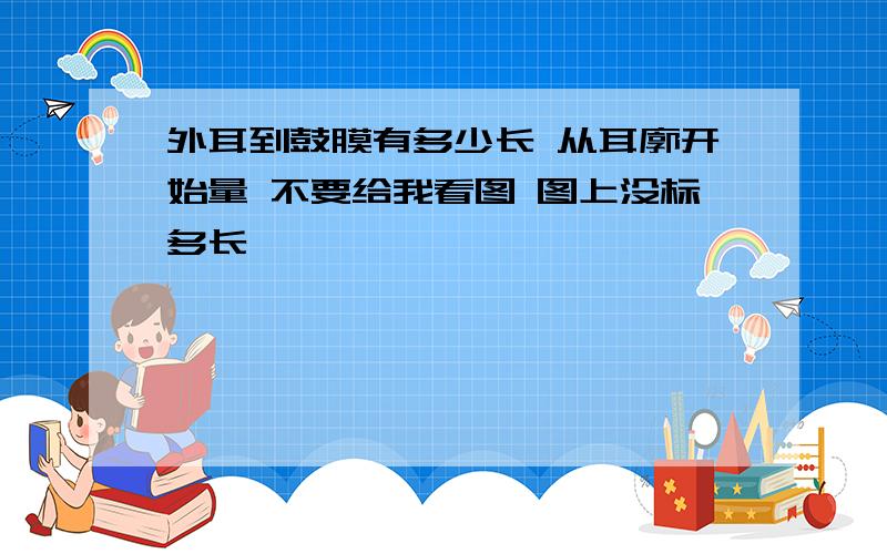 外耳到鼓膜有多少长 从耳廓开始量 不要给我看图 图上没标多长