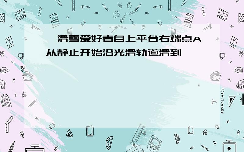 一滑雪爱好者自上平台右端点A从静止开始沿光滑轨道滑到